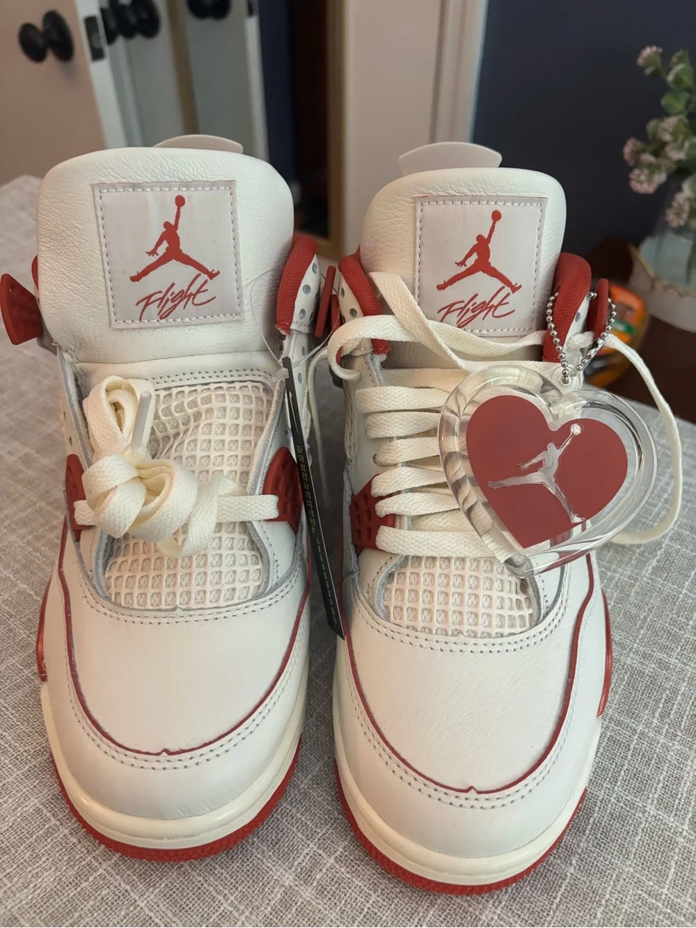 Jordan Women’s White & Red High-Top Sneakers